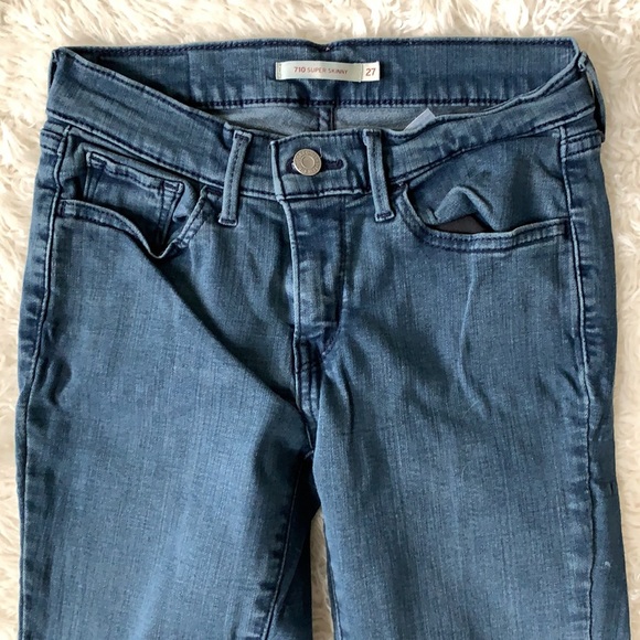 Levi’s blue jeans denim super skinny size 27 - Picture 2 of 10